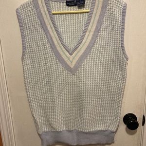 VTG Knit Cricket Sweater Vest Pastel Purple Mint